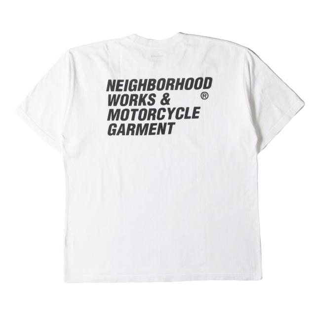 NEIGHBORHOOD ネイバーフッド Tシャツ サイズ:XL / 23AW ブランドロゴ クルーネック Tシャツ / ホワイト 白 / トップス カットソー 半袖【メンズ】【中古】【美品】【K4436】 NEIGHBORHOOD ネイバーフッド Tシャツ サイズ:XL / 23AW ブランドロゴ