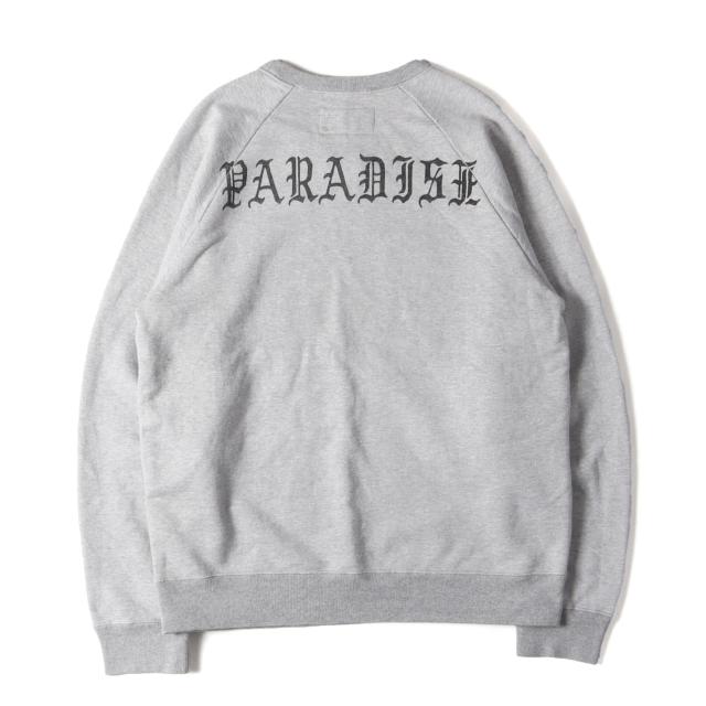 WACKO MARIA ワコマリア スウェット サイズ:XL / バックロゴ ウォッシュド ヘビー クルーネック スウェットシャツ (WASHED HEAVY WEIGHT CREW NECK SWEAT SHIRTS) / グレー / トップス トレーナー プルオーバー【メンズ】【中古】【K4436】