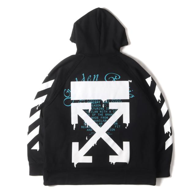 OFF-WHITE オフホワイト ドリッピング アロースウェット ブラックM