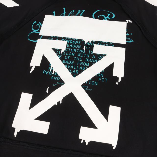 OFF-WHITE オフホワイト ドリッピング アロースウェット ブラックM