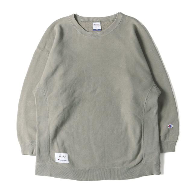 WTAPS ダブルタップス スウェット サイズ:M / 21AW Champion オーバーサイズ クルーネック スウェットシャツ (ACADEMY CREWNECK) / オリーブドラブ / トップス トレーナー プルオーバー【メンズ】【中古】【K4436】