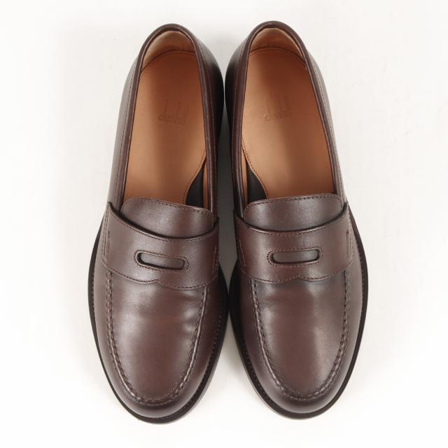 dunhill ダンヒル サイズ:39(24.0cm) / 24SS レザー ローファー / チャコール / イタリア製 / ブランド シューズ 靴【メンズ】【中古】【美品】【K4437】