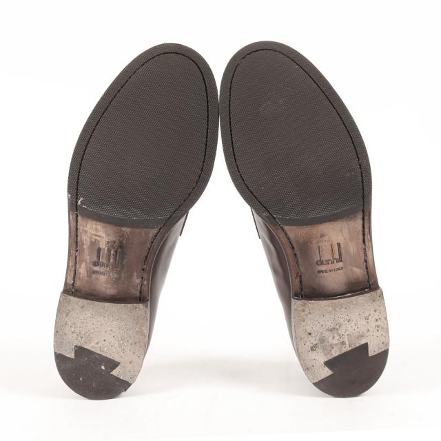 dunhill ダンヒル サイズ:39(24.0cm) / 24SS レザー ローファー / チャコール / イタリア製 / ブランド シューズ 靴【メンズ】【中古】【美品】【K4437】