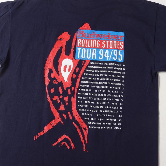 Vintage Music Item Tシャツ サイズ:L / 90s The Rolling Stones Voodoo Lounge TOUR 94/95 クルーネック Tシャツ (BROCKUMボディ / USA製) / ネイビー 紺 / 90年代 古着 ヴィンテージ / トップス カットソー 半袖 バンドT ロックT【メンズ】【中古】【K4439】_5