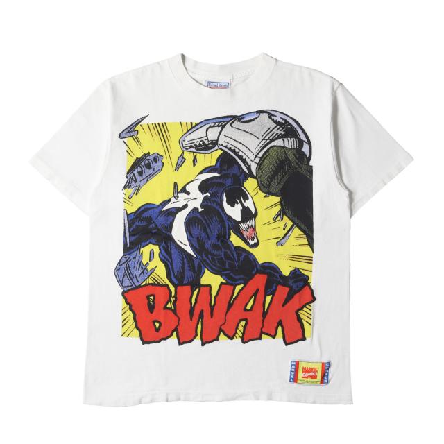 90s - 00s ヴィンテージ古着 Tシャツ サイズ:L / 90s MARVEL Spider-Man ヴェノム クルーネック Tシャツ (USA製) / ホワイト 白 / トップス カットソー 半袖 / 90年代 古着 ヴィンテージ【メンズ】【中古】【K4439】