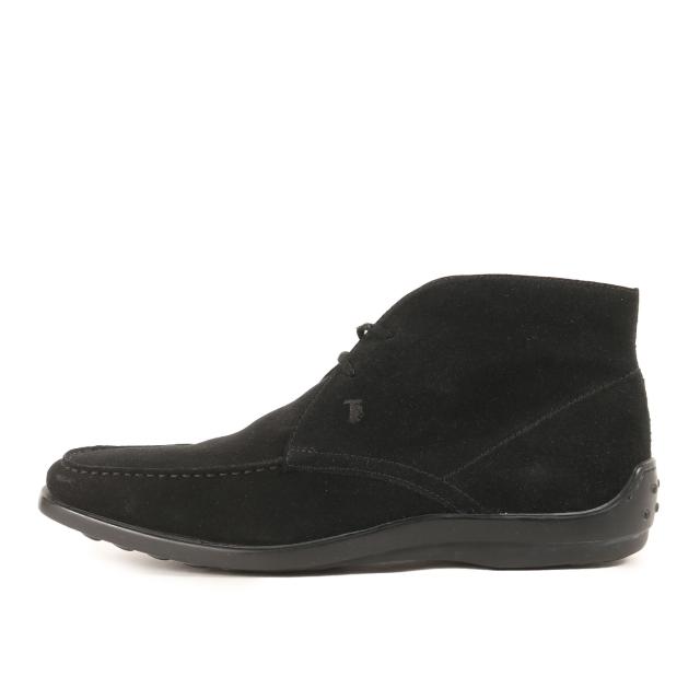 TODS トッズ サイズ:8 / スウェード レザー ドレス シューズ / ブラック 黒 / イタリア製 / ブランド 靴【メンズ】【中古】【K4439】