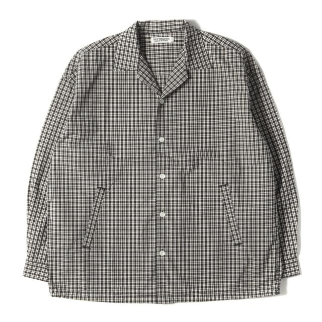 COOTIE クーティー ジャケット サイズ:M / 23SS チェック ウェザークロス オーバーサイズ ジャケット (Check Weather Cloth O/C Jacket) / ブラック ホワイト 黒白 / アウター ブルゾン 上着【メンズ】【中古】【美品】【K4441】