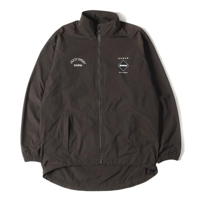 F.C.Real Bristol エフシーレアルブリストル ジャケット サイズ:M 23AW JAZZY SPORT ジャジースポート ストレッチ ウォームアップジャケット LONG TAIL WARM UP JACKET ブラウン アウター ブルゾン コラボ 上着【メンズ】【中古】【美品】【K3998】