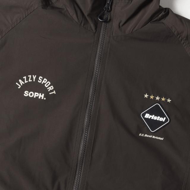 F.C.Real Bristol エフシーレアルブリストル ジャケット サイズ:M 23AW JAZZY SPORT ジャジースポート ストレッチ ウォームアップジャケット LONG TAIL WARM UP JACKET ブラウン アウター ブルゾン コラボ 上着【メンズ】【中古】【美品】【K3998】