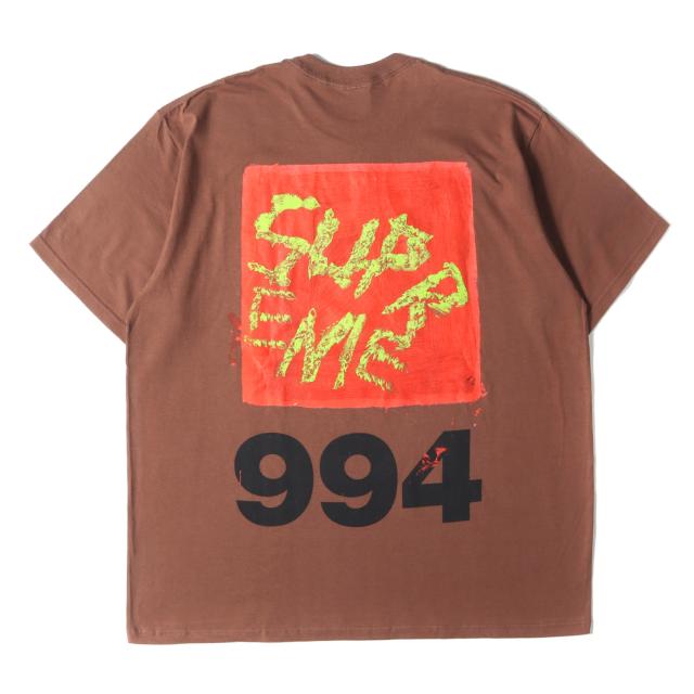 Supreme シュプリーム Tシャツ サイズ:XL / 24SS ペイントロゴ クルーネック Tシャツ (Paint Tee) / ブラウン / トップス カットソー 半袖【メンズ】【中古】【美品】【K4443】