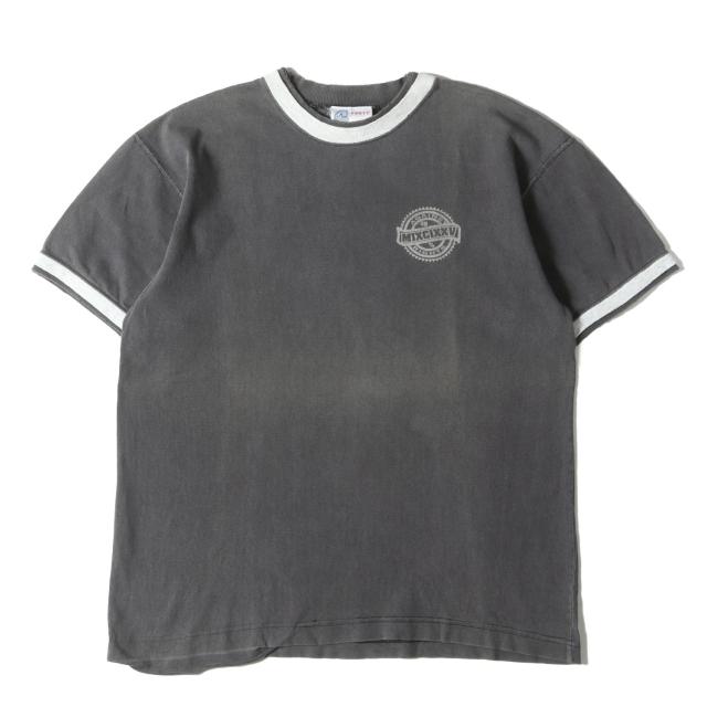 FPAR / FORTY PERCENTS AGAINST RIGHTS フォーティーパーセント アゲインストライツ Tシャツ サイズ:L / 90s 二重リブ クルーネック ヘビーウェイト Tシャツ (CAMBERボディ) / ブラック 黒 / トップス カットソー 半袖【メンズ】【中古】【K4443】