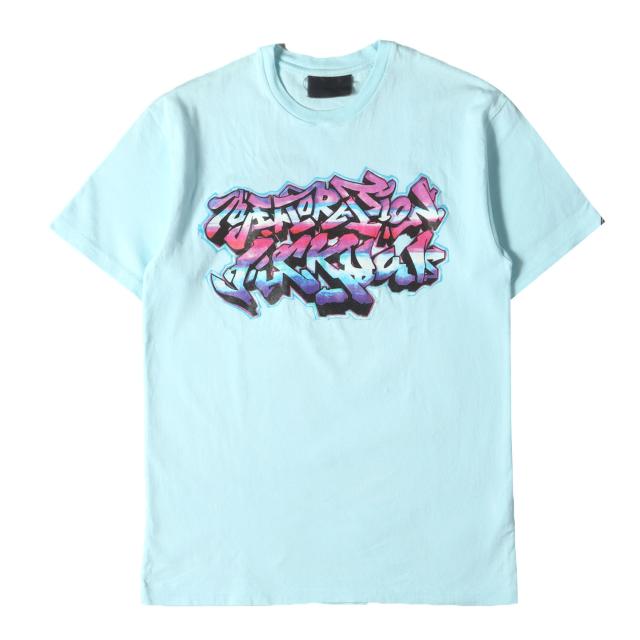 UNDERCOVER アンダーカバー Tシャツ サイズ:M / 00SS SK務PT期 SKATETHING グラフィティ クルーネック Tシャツ / ライトブルー / トップス カットソー 半袖【メンズ】【中古】【K4443】