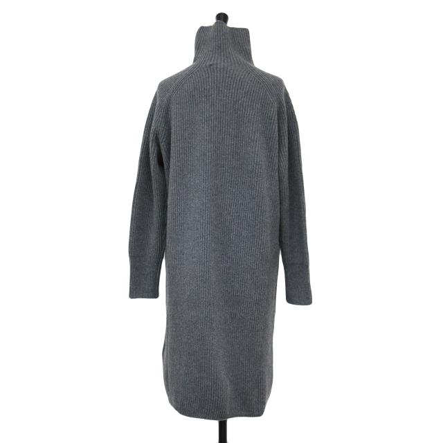 MaxMara STUDIO マックスマーラ ストゥディオ ワンピース グレー サイズ:S / 24秋冬 ハイネック ニット ドレス / EBRIDI ミディ丈 長袖 リブ ウール カシミヤ / トップス【レディース】【K4443】 MaxMara STUDIO マックスマーラ ストゥディオ ワンピース グレー