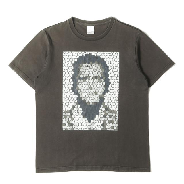 NUMBER (N)INE ナンバーナイン Tシャツ サイズ:4 / 01SS タイム期 穴あき加工 モザイク クルーネック Tシャツ / ブラック 黒 / 00年代 アーカイブ 古着 / トップス カットソー 半袖【メンズ】【中古】【K4444】