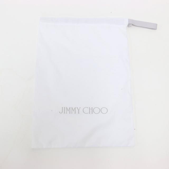 JIMMY CHOO ジミーチュウ シルバー サイズ:36(23.0cm) / メタリック レザー アンクルストラップ シューズ / LUCY FLAT パンプス ポインテッドトゥ フラット / イタリア製 / ブランド シューズ 靴【レディース】【中古】【K4445】