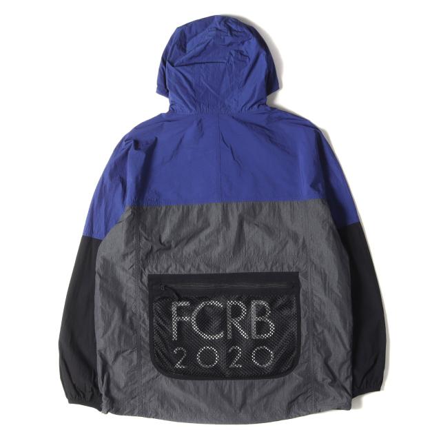 F.C.Real Bristol エフシーレアルブリストル ジャケット サイズ:S 20SS メッシュポケット アノラックパーカー MESH BACK POCKET ANORAK グレー ブルー アウター フーディー【メンズ】【中古】【K4021】