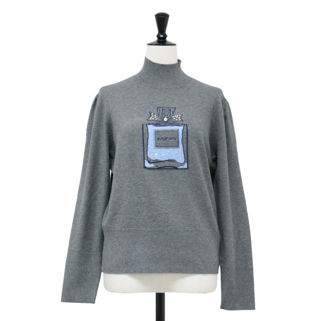 MS GRACY エムズグレイシー ニット グレー サイズ:40(L) / 24秋冬