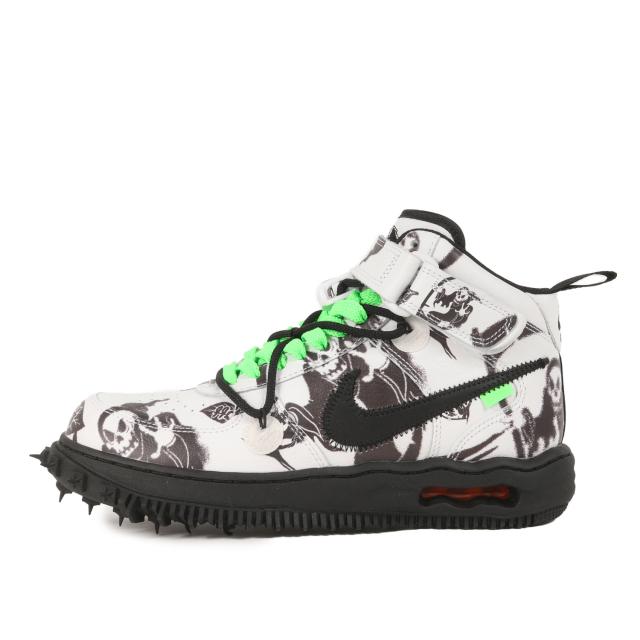 OFF-WHITE オフホワイト サイズ:26.0cm / 24SS NIKE AIR FORCE 1 MID SP LTHR GRIM REAPER (DR0500-102) / ナイキ エアフォース1 ミッド レザー 死神 / ホワイト ブラック / US8 / ミドルカット スニーカー シューズ 靴 / コラボ【メンズ】【K4449】