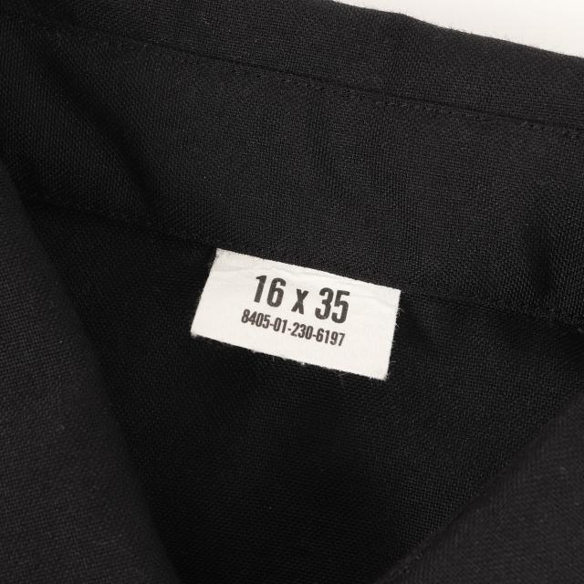 Vintage Military Item ヴィンテージミリタリー 80s 米軍実部 U.S.NAVY ユーティリティシャツ / ブラック 黒 / サイズ:16×35(L位) / トップス カジュアルシャツ 長袖【メンズ】【中古】【K4453】