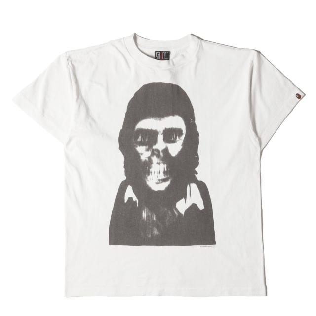 SAINT MICHAEL セントマイケル Tシャツ サイズ:M / 23SS A BATHING APE 猿顔 グラフィック オーバーサイズ Tシャツ (S/S T-SHIRT) / ホワイト 白 / トップス カットソー 半袖 / コラボ【メンズ】【K4451】