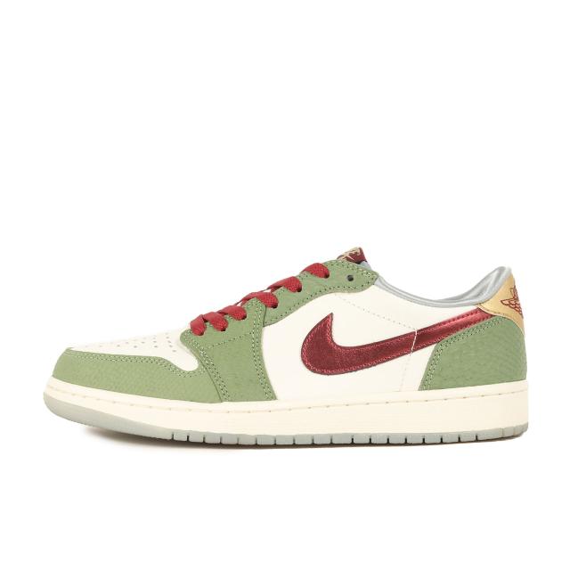 NIKE ナイキ サイズ:26.5cm / AIR JORDAN 1 RETRO LOW OG CNY / CHINESE NEW YEAR (FN3727-100) / エアジョーダン1 レトロ ロー チャイニーズ ニューイヤー / セイル シダーオイルグリーン / US8.5 / ローカット スニーカー シューズ 靴【メンズ】【中古】【美品】【K4452】