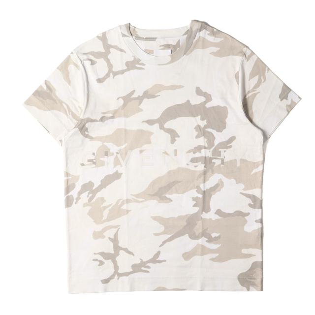 GIVENCHY ジバンシィ Tシャツ サイズ:S / 22AW 4Gロゴ カモフラージュ クルーネック Tシャツ (CLASSIC FIT) / カモフラージュ 迷彩 / トップス カットソー 半袖【メンズ】【中古】【美品】【K4455】