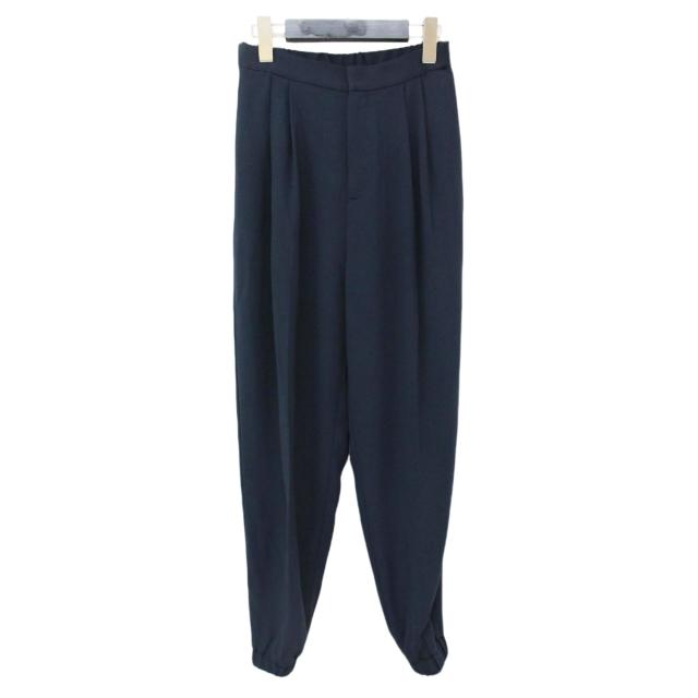 GALLARDAGALANTE ガリャルダガランテ パンツ ネイビー 紺 サイズ:0(S) 24春夏 ジョーゼット ジョガーパンツ / タック ウエストゴム 裾ゴム ボトムス ズボン【レディース】【中古】【美品】【K4302】