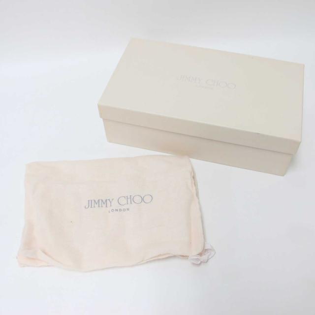 JIMMY CHOO ジミーチュウ ブラウン サイズ:35 1/2(22.5cm) / スエード レオパード スリッポン / ローファー フラット ヒョウ柄 ロゴ / イタリア製 / ブランド シューズ 靴【レディース】【中古】【K4369】