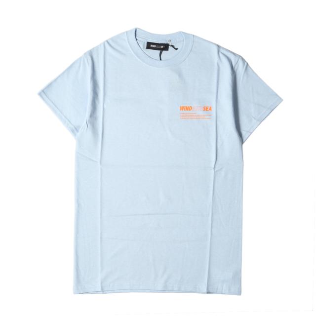 WIND AND SEA ウィンダンシー Tシャツ サイズ:S 阪急限定 ブランドロゴ クルーネック Tシャツ ブルー トップス カットソー 半袖【メンズ】【K4159】
