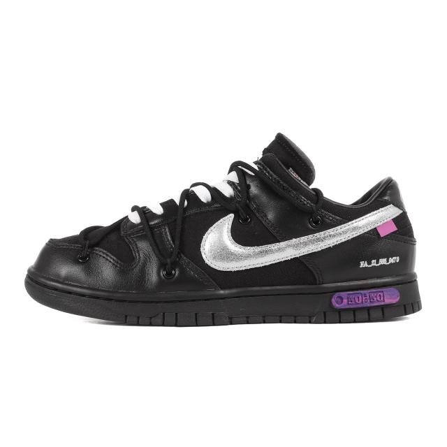 OFF-WHITE オフホワイト サイズ:26.5cm 21AW NIKE DUNK LOW The 50 / 1 OF 50 No.50 (DM1602-001) ナイキ ダンク ロー ブラック 黒 US8.5 ローカット スニーカー シューズ 靴 コラボ【メンズ】【中古】【美品】【K4146】