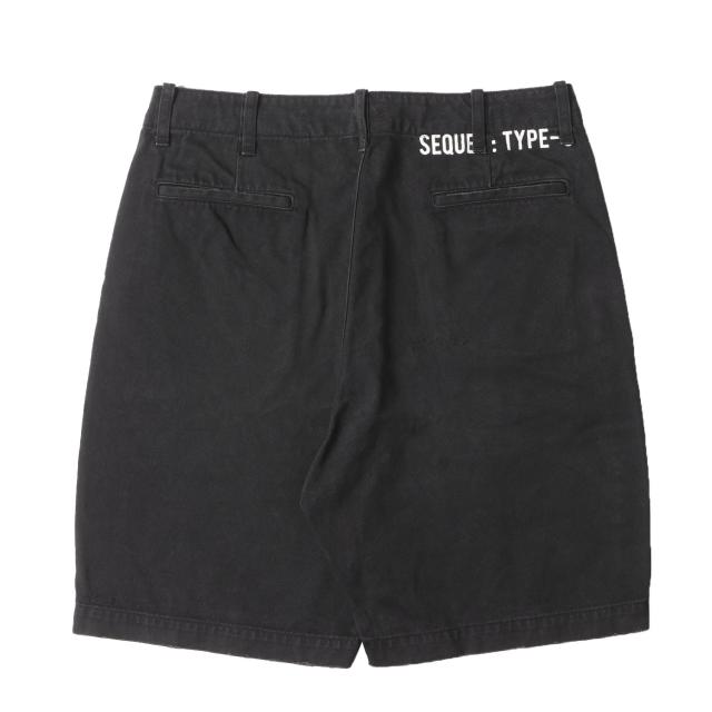 SEQUEL TYPE-F チノパン L ブラック シークエル フラグメント SEQUEL シークエル TYPE-F チノパンパンツ 黒ダメージ加工 S SEQUEL
