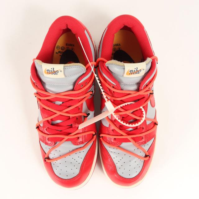 OFF-WHITE オフホワイト サイズ:25.5cm / NIKE DUNK LOW LTHR / OW (CT0856-600) / ダンク ロー / ユニバーシティレッド ウルフグレー / US7.5 / ローカット スニーカー シューズ 靴 / コラボ【メンズ】【中古】【K4460】_3