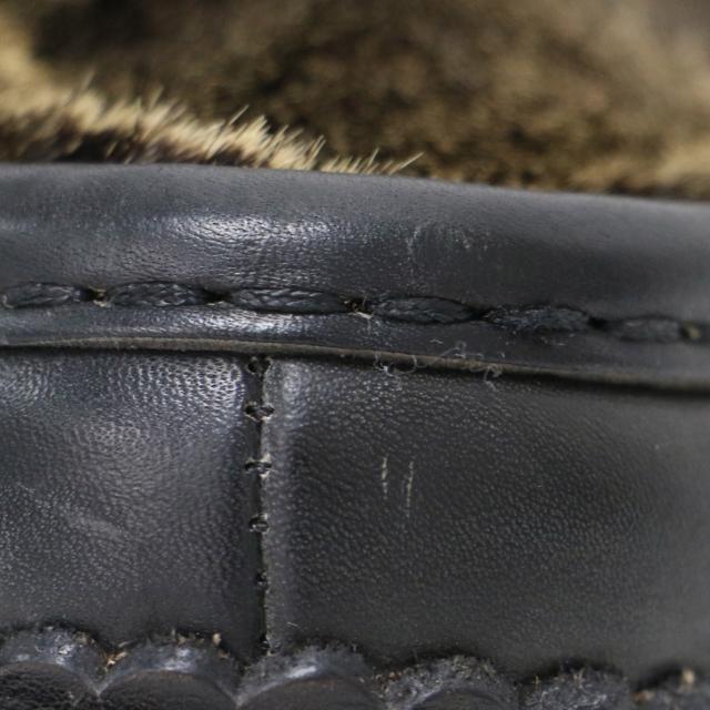 Paraboot パラブーツ ブラック 黒 サイズ:UK4(23.5cm) / ミカエル グリフ2 チロリアンシューズ / MICHAEL GRIFF ？ / ラバーソール ハラコ ファー リスレザー / フランス製 / ブランド 靴【レディース】【中古】【K4460】