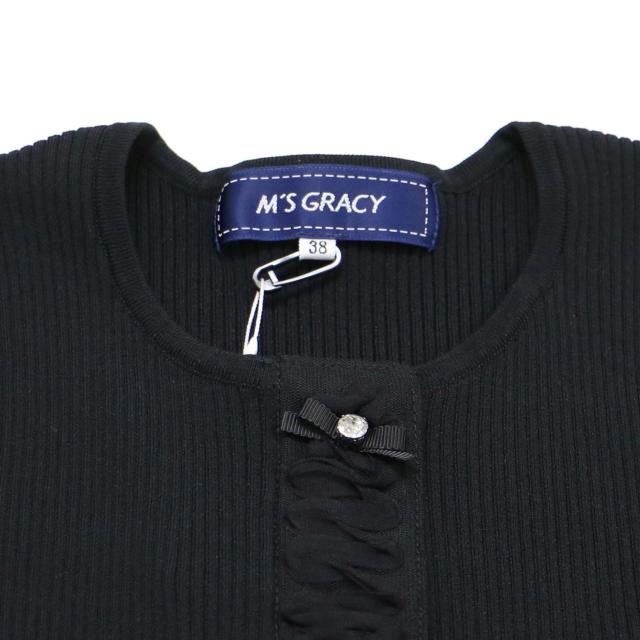 MS GRACY エムズグレイシー カーディガン ブラック 黒 サイズ:38 MS GRACY エムズグレイシー カーディガン ブラック 黒 サイズ:38