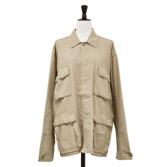 Rothco ロスコ ジャケット ベージュ サイズ:L / BDU シャツ ジャケット / ブルゾン ミリタリー リップストップ コットン / アウター ブルゾン コート 上着 羽織り【レディース】【中古】【K4466】