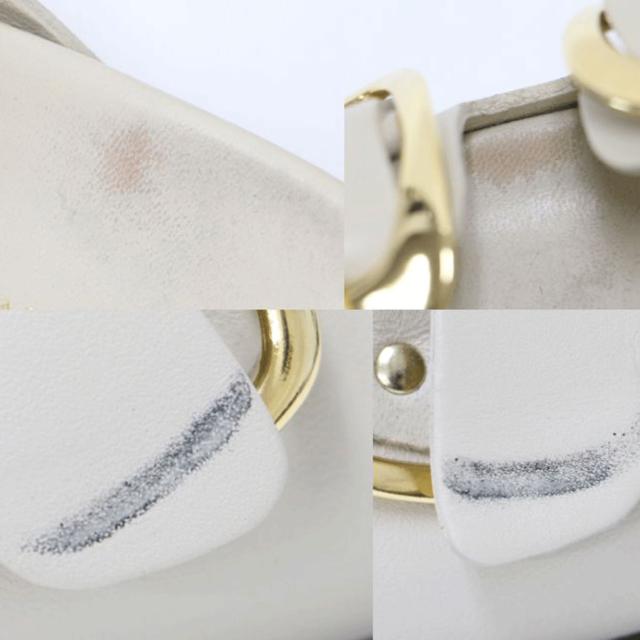 CAMINANDO カミナンド サンダル アイボリー ゴールド サイズ:6(23.0cm) / ダブル バックル レザー サンダル / フラット ボリュームソール ベルト / ブランド シューズ 靴【レディース】【中古】【K4462】