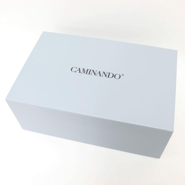 CAMINANDO カミナンド サンダル アイボリー ゴールド サイズ:6(23.0cm) / ダブル バックル レザー サンダル / フラット ボリュームソール ベルト / ブランド シューズ 靴【レディース】【中古】【K4462】