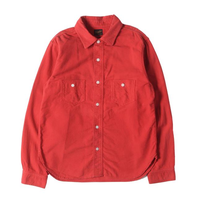 TENDERLOIN テンダーロイン シャツ サイズ:XS チンスト付き シャモアクロス シャツ レッド トップス カジュアルシャツ 長袖 ネルシャツ【メンズ】【中古】【K4200】