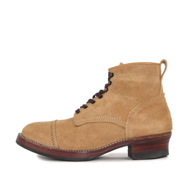 ADDICT CLOTHES NEW VINTAGE アディクトクローズ ニューヴィンテージ サイズ:26.0cm ステアハイド スウェード ストレートチップ サービス ブーツ STEER SUEDE SERVICE BOOTS マスタード US8 シューズ 靴【メンズ】【中古】【美品】【K4190】
