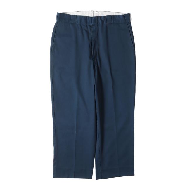 Dickies ディッキーズ パンツ サイズ:38×32 80s チビタグ T/Cツイル ワーク チノパンツ USA製 ネイビー 紺 ボトムス ズボン ヴィンテージ 古着【メンズ】【中古】【K4168】