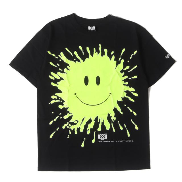 BOUNTY HUNTER バウンティーハンター Tシャツ サイズ:M グラフィックプリント クルーネック Tシャツ / ブラック 黒 / トップス カットソー 半袖【メンズ】【K4468】