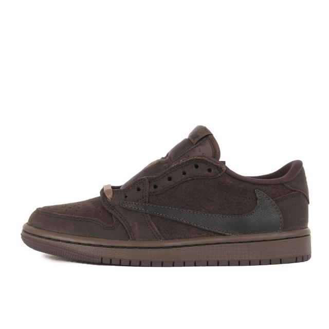 NIKE ナイキ サイズ:23.0cm / TRAVIS SCOTT AIR JORDAN 1 LOW OG SP VELVET BROWN (DM7866-202) / トラビススコット エアジョーダン1 ロー ベルベッド ブラウン / ダークモカ ブラック / US4 / ローカット スニーカー 【メンズ】【中古】【K4469】