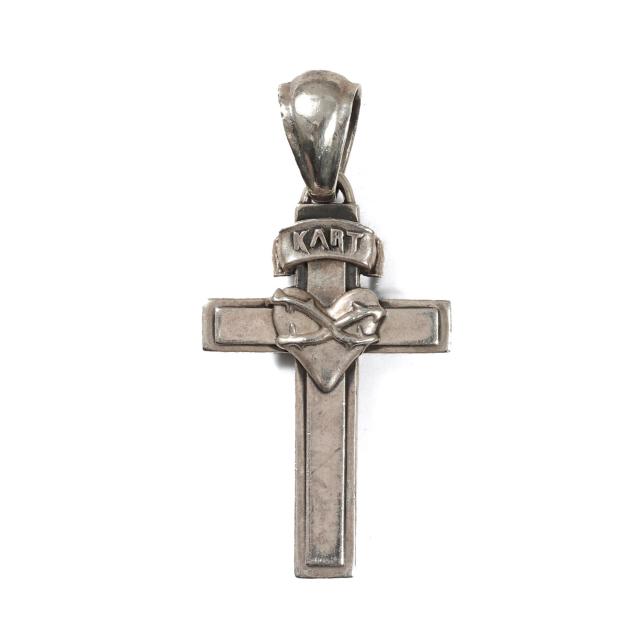 KART カート ロゴ ハート クロス ペンダントトップ (Heart cross) / Ag925 / 1st Collection / シルバー / ブランド アクセサリー ジュエリー ファッション アイテム 小物【メンズ】【中古】【K4470】