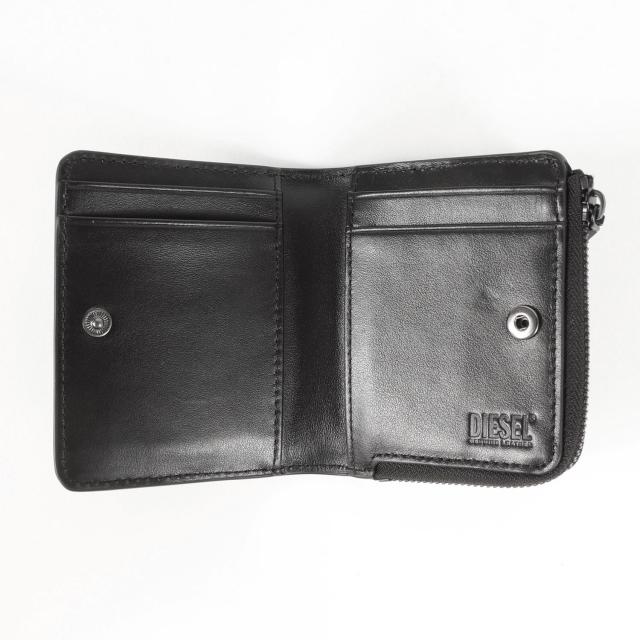 DIESEL ディーゼル カードケース / コインポケット付き レザー カードケース (HOLI-D CARD HOLDER ZIP L X10124 PR818) / ブラック 黒 / ブランド ファッション 小物 【メンズ】【中古】【美品】【K4470】_2
