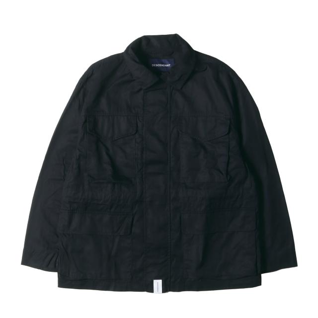 DESCENDANT ディセンダント ジャケット サイズ:2 21SS コットンツイル ミリタリー ジップ ジャケット KEY WEST TWILL JACKET ネイビー 紺 アウター ブルゾン 上着【メンズ】【中古】【美品】【K4207】