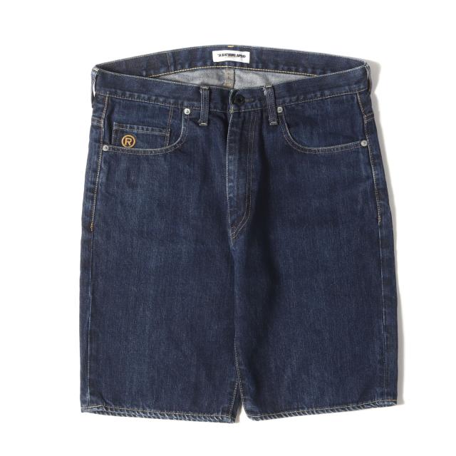 A・BATHING APEシャークプリント ショートパンツ デニム A BATHING APE