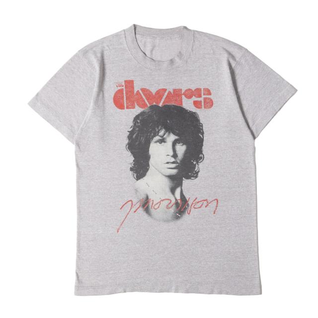 Vintage Music Item / 80s The Doors Jim Morrison Tシャツ / ヘザーグレー / サイズ:詳細参照(M位) / 80年代 ヴィンテージ 古着 / トップス カットソー 半袖【メンズ】【中古】【K4474】