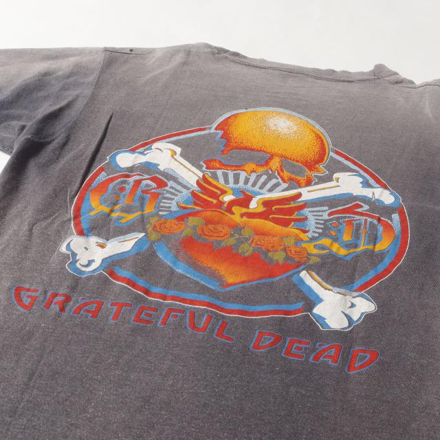 Vintage Music Item / 80s Grateful Dead Golden Gate Bridge 両面プリント Tシャツ (USA製) / ブラック 黒 / サイズ:詳細参照(M-L位) / 80年代 ヴィンテージ 古着 / トップス カットソー 半袖【メンズ】【中古】【K4474】