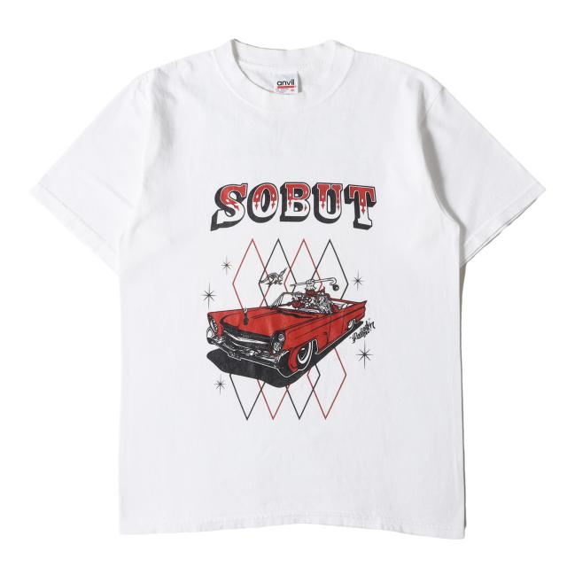 Vintage Music Item / 90s SOBUT SONS OF BITCHES UNITED & TRUE Tシャツ (anvilボディ) / ホワイト 白 / サイズ:M / 90年代 ヴィンテージ 古着 / トップス カットソー 半袖【メンズ】【中古】【K4474】