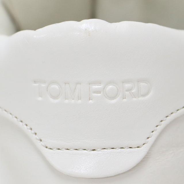 TOM FORD トムフォード スニーカー オフホワイト 白 サイズ:37 1/2 24.5cm / レザー ハイカット スニーカー / レースアップ ロゴ / シューズ 靴 / イタリア製【レディース】【中古】【新品同様】【K4476】